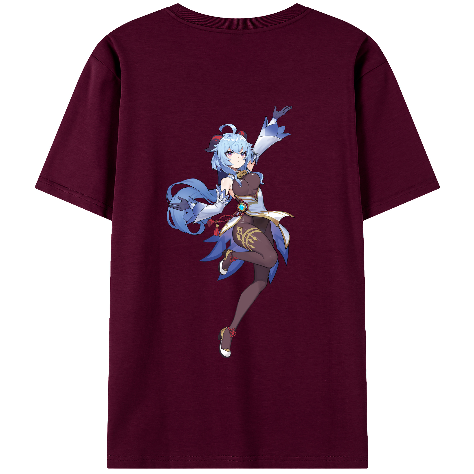 げんし神 甘雨 かんう genshin Ganyu レディース半袖Tシャツ(バックプリント)